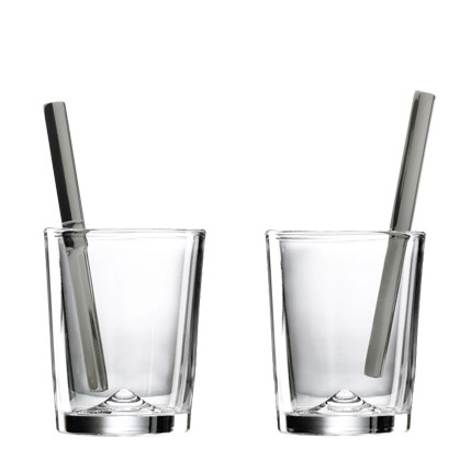 Caffé-Latte-Glas inkl. Propeller-Stab (2er-Set)