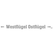 Anna Wand Wandsticker Westflügel-Ostflügel M - Vinyl grau