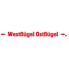 Anna Wand Wandsticker Westflügel-Ostflügel M - Vinyl rot