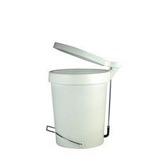 authentics Treteimer Tip 15 Liter - weiß - ø 29 cm