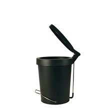 authentics Treteimer Tip 7 Liter - schwarz - ø 22 cm