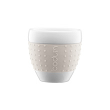 zum Artikel Bodum Pavina Porzellan-Becher, 0,08l, créme-weiß (2er-Set)