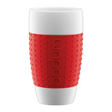 zum Artikel Bodum Pavina Porzellan-Becher, 0,4l, rot (2er-Set)