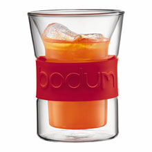 zum Artikel Bodum Presso doppelwandiges Glas, rot, 0,3 l (2er-Set)