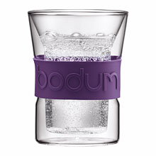 Bodum Presso doppelwandiges Glas, violett, 0,3 l (2er-Set)