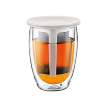 zum Artikel Bodum Tea for One Teetasse mit Filter, 0,35l, créme-weiß