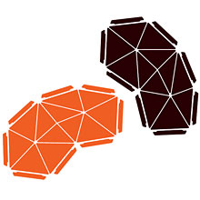 zum Artikel Kvadrat Clouds, Tempo - 8er-Set, orange/braun