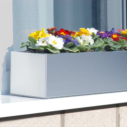 Blumenkasten 50 cm, Edelstahl
