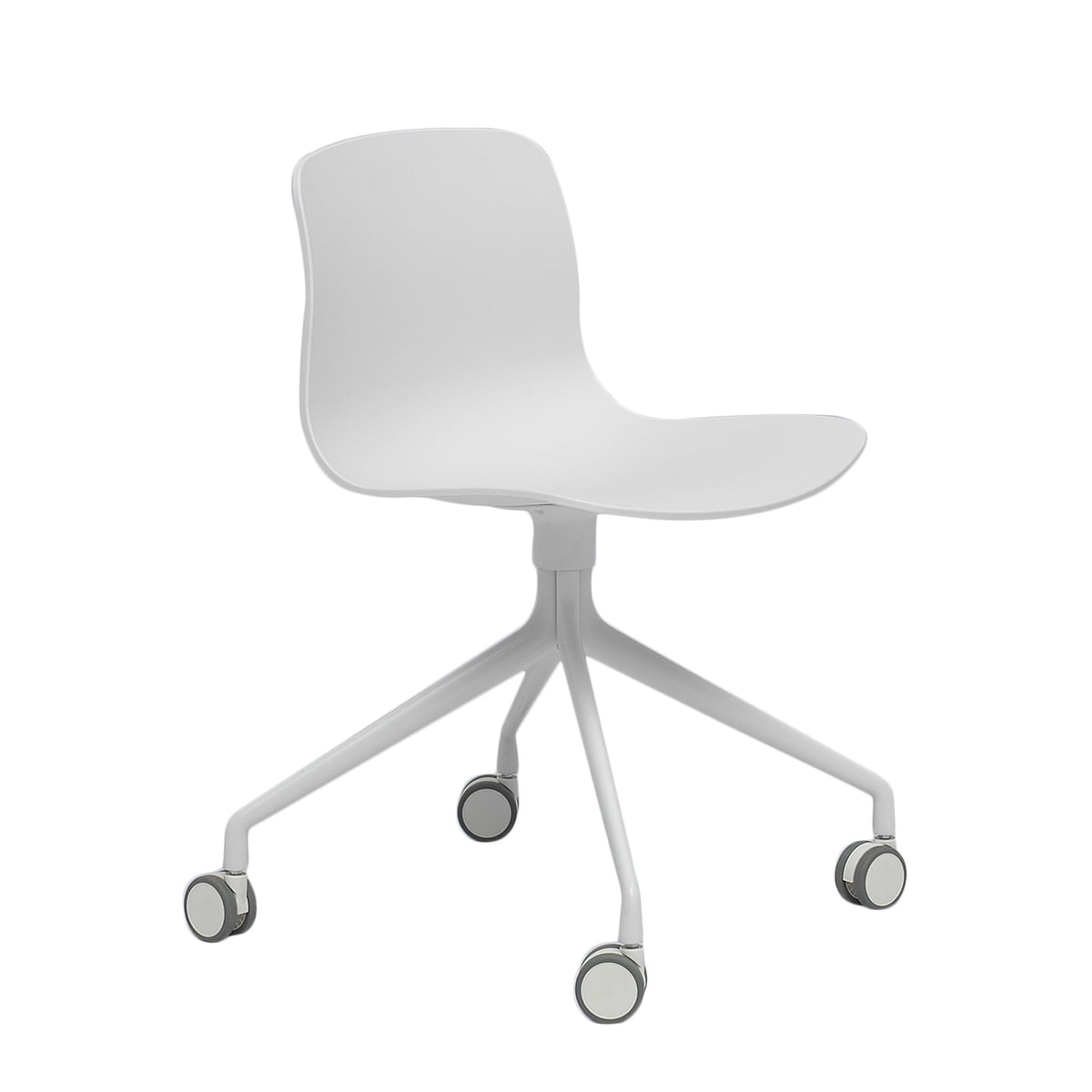 HAY - About A Chair AAC 14, Aluminium poliert weiß / weiß