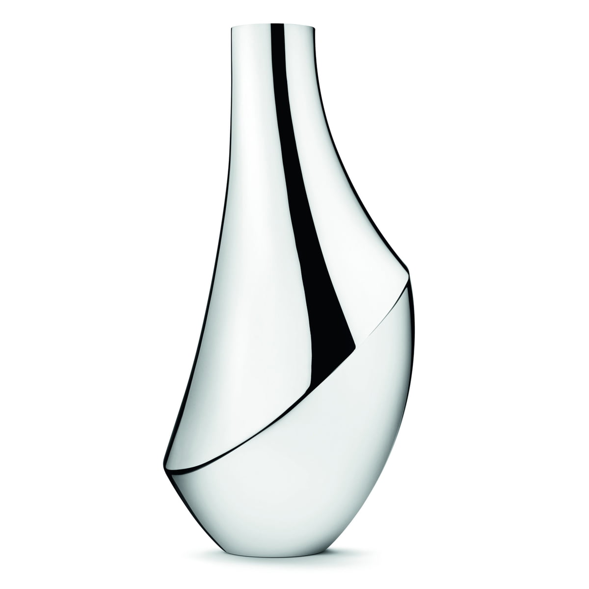 Georg Jensen - Flora Vase, Ø 27.5 x H 50 cm, Edelstahl | Moebel
