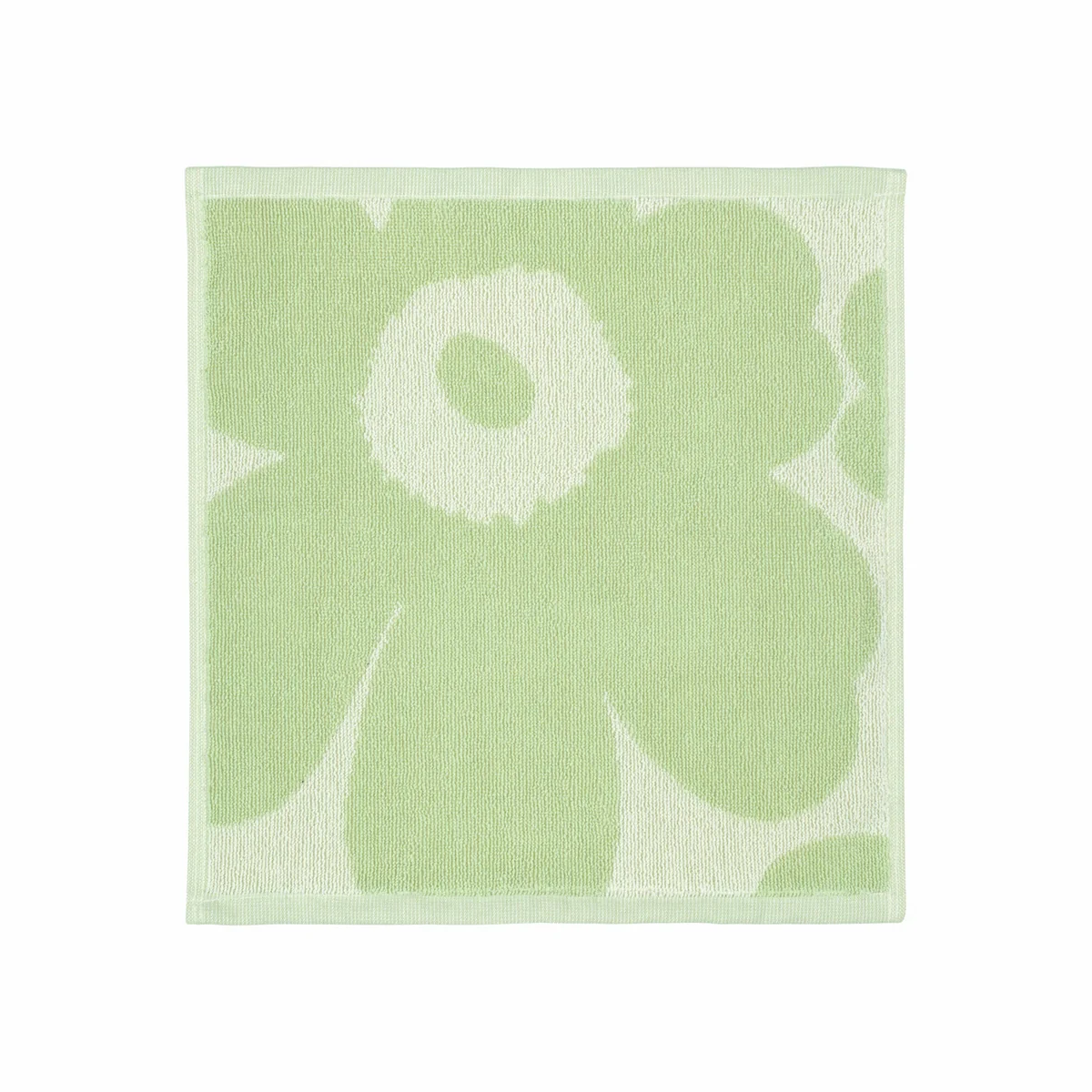 Marimekko - Unikko Solid Mini-Handtuch, 30 x 30 cm, off-white / sage
