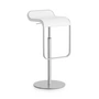 Lapalma - Lem Barhocker S81 (H 80 cm), Gestell matt verchromt / Sitz weiß