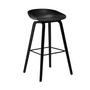 HAY - About A Stool AAS 32 H 75 cm, Eiche schwarz lackiert / Stahl schwarz / black 2.0