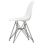 Vitra - Eames Plastic Side Chair DSR, basic dark / weiß (Filzgleiter basic dark)