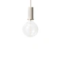 Ferm Living - Socket Pendelleuchte Low, hellgrau