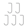String - Haken für Metallboden, grau (5er-Set)