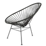 Acapulco Design - Acapulco Chair, Leder schwarz / schwarz