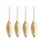 Ferm Living - Messing-Ornament, Blatt (4er-Set)