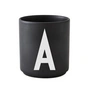 Design Letters - AJ Porzellan Becher A, schwarz