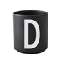 Design Letters - AJ Porzellan Becher D, schwarz