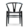 Carl Hansen - CH24 Wishbone Chair, Buche schwarz / schwarzes Geflecht
