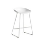 HAY - About A Stool AAS 38 Barhocker H 76, white 2.0 (Filzgleiter)