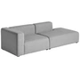HAY - Mags Sofa 2,5 Sitzer, Kombination 2, Armlehne links / grau (Hallingdal 116)