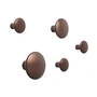 Muuto - Wandhaken "The Dots Metal" 5er Set, umber