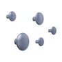 Muuto - Wandhaken "The Dots Metal" 5er Set, hellblau