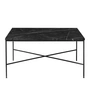 Fritz Hansen - Planner Couchtisch, 80 x 80 cm, schwarz / Marmorplatte kohle
