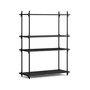 Moebe - Shelving System, Medium Single, Eiche schwarz gebeizt / schwarz