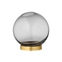 AYTM - Globe Vase mini, Ø 10 x H 10 cm, schwarz / gold