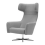 Softline - Havana Swivel Ohrensessel, Drehgestell Aluminium poliert / Filz Melange hellgrau (620)