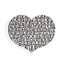 Vitra - Metal Wall Relief, International Love Heart, schwarz / weiß
