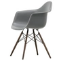 Vitra - Eames Plastic Armchair DAW RE, Ahorn dunkel / granitgrau (Filzgleiter basic dark)