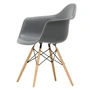 Vitra - Eames Plastic Armchair DAW RE, Esche honigfarben / granitgrau (Filzgleiter weiß)
