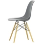 Vitra - Eames Plastic Side Chair DSW RE, Ahorn gelblich / granitgrau (Filzgleiter basic dark)