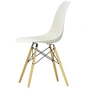 Vitra - Eames Plastic Side Chair DSW RE, Ahorn gelblich / kieselstein (Filzgleiter weiß)