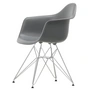 Vitra - Eames Plastic Armchair DAR RE, verchromt / granitgrau (Filzgleiter basic dark)