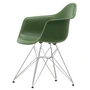 Vitra - Eames Plastic Armchair DAR RE, verchromt / forest (Filzgleiter basic dark)	