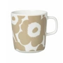 Marimekko - Oiva Unikko Becher mit Henkel 400 ml, weiß / beige