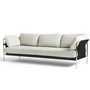 HAY - Can 2.0 Sofa, 3-Sitzer, Chrom / Canvas natur / Linara 311