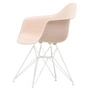 Vitra - Eames Plastic Armchair DAR RE, weiß / zartrosé (Filzgleiter weiß)