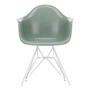 Vitra - Eames Fiberglass Armchair DAR, weiß / Eames sea foam green (Filzgleiter weiß)