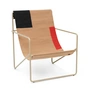Ferm Living - Desert Lounge Chair, cashmere / block