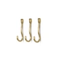 Ferm Living - Curvature Wandhaken, messing (3er-Set)