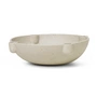 Ferm Living - Bowl Keramik Kerzenständer, Ø 27 x H 6,8 cm, hellgrau