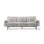 HKliving - Retro 3-Sitzer Sofa, hellgrau