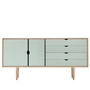 Andersen Furniture - S6 Sideboard, Eiche geseift / Fronten ocean grey