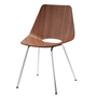 Thonet - S 661 Stuhl, Chrom / Nussbaum